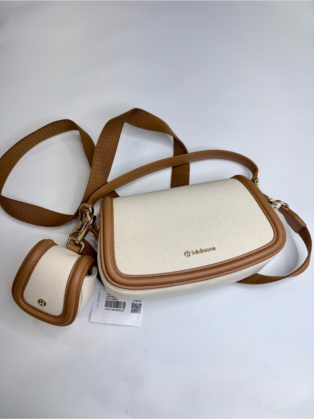 lululemon athletica Cream and Tan Canvas Top-Handle Bag - Picture 9 of 10
